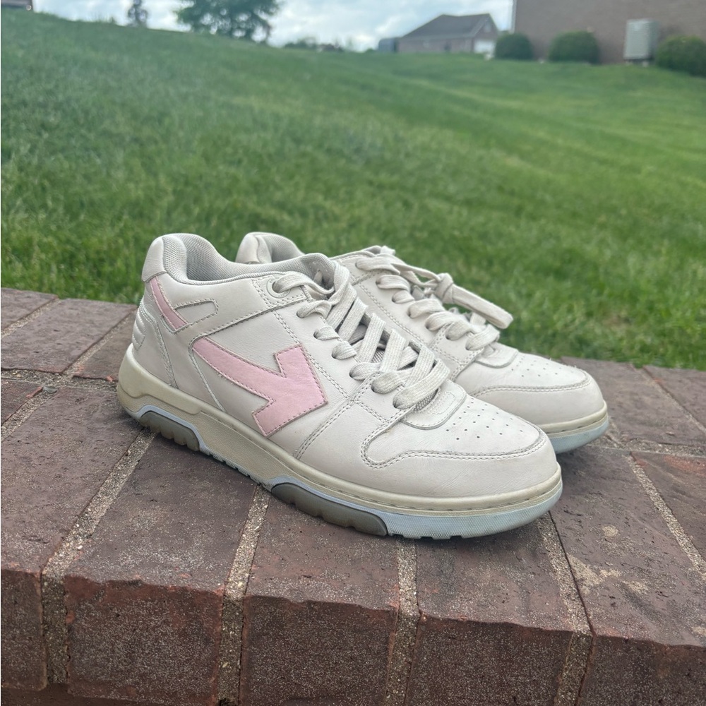 Women's Cream and Pink Sneakers